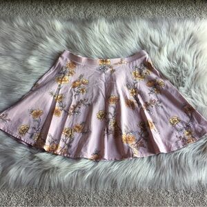 Pink Floral Print Skirt